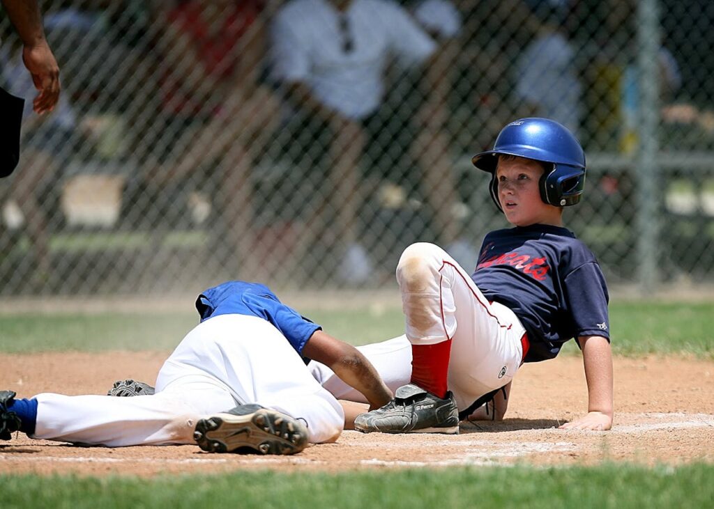 Selective Focus of Two Baseball Players